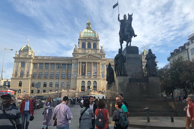 Walking Tour in Prague with Local Historian - New Town stops: National Museum to Wenceslas statue to Kafka’s rotating head