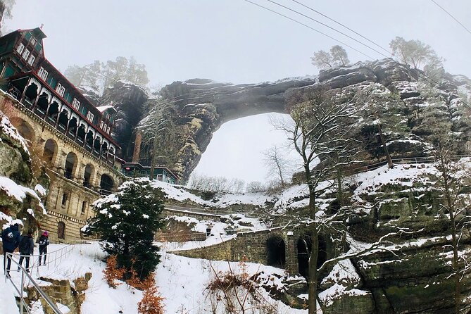 Winter Fairytale The BEST of Bohemian & Saxon Switzerland Hiking Tour - Bastei Bridge: the viewpoint everyone talks about, with winter cautions
